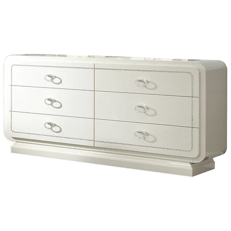 Glam Dresser with 6 Drawers